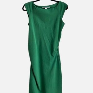 DVF Gabi Knit Sheath Dress Green Sz 10